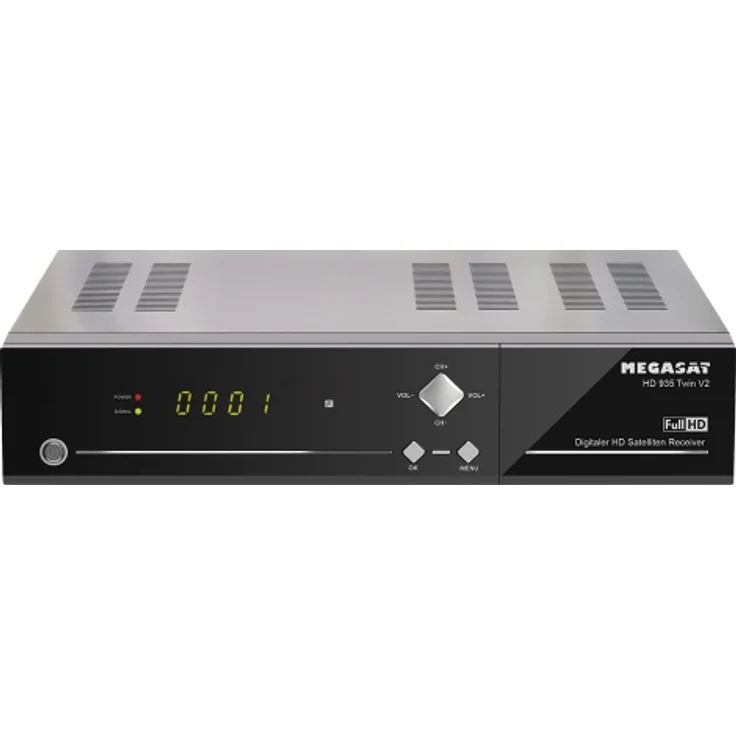Megasat HD 935 Twin V2 HD-SAT-Receiver Aufnahmefunktion, Ethernet-Anschluss, Twin Tuner Anzahl Tuner, 201130, Schwarz – Bild 2