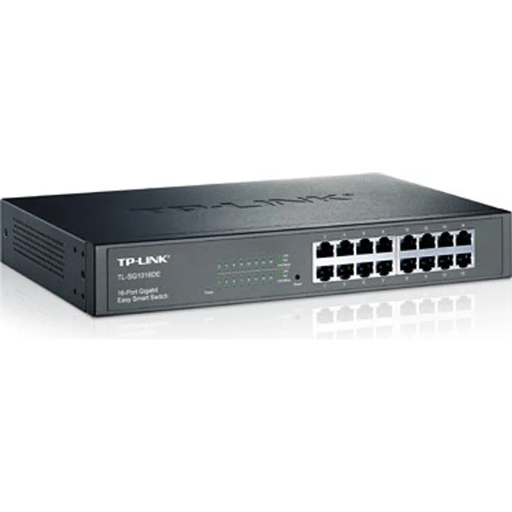 TP-Link TL-SG1016DE 16-Port Gigabit Unmanaged Pro Switch (Plug&Play, Gigabit Ports, Metallgehäuse, VLAN, QoS, Lifetime )