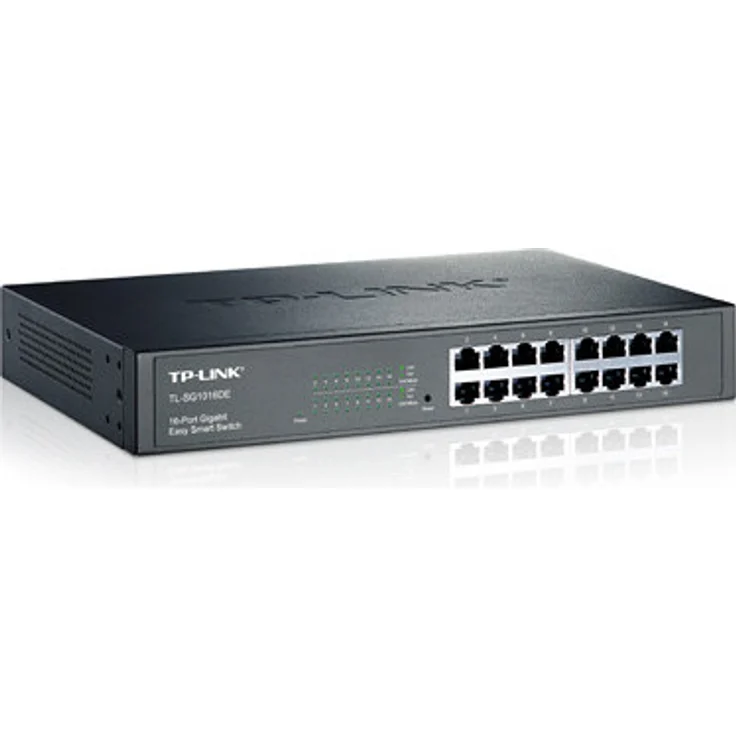 TP-Link TL-SG1016DE 16-Port Gigabit Unmanaged Pro Switch (Plug&Play, Gigabit Ports, Metallgehäuse, VLAN, QoS, Lifetime )