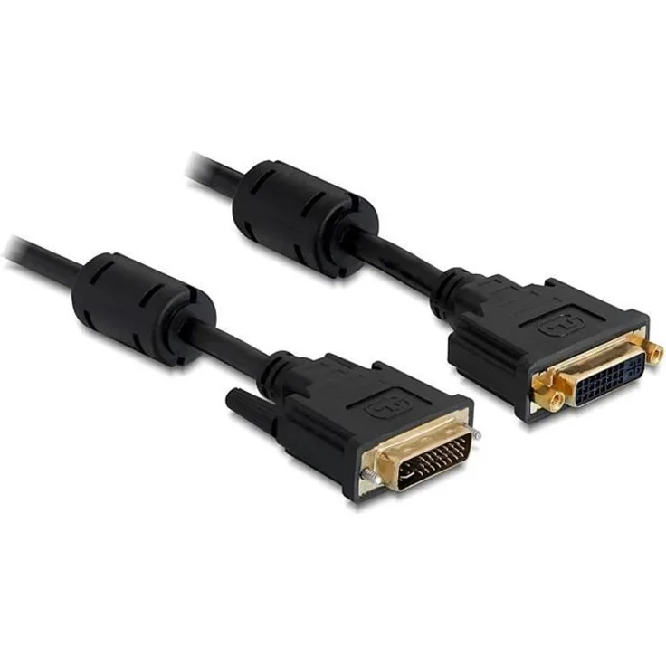 DeLOCK - DVI Verlängerungskabel - DVI 24+5 (M) - DVI 24+5 (W) - 1,0m - schwarz (83106)