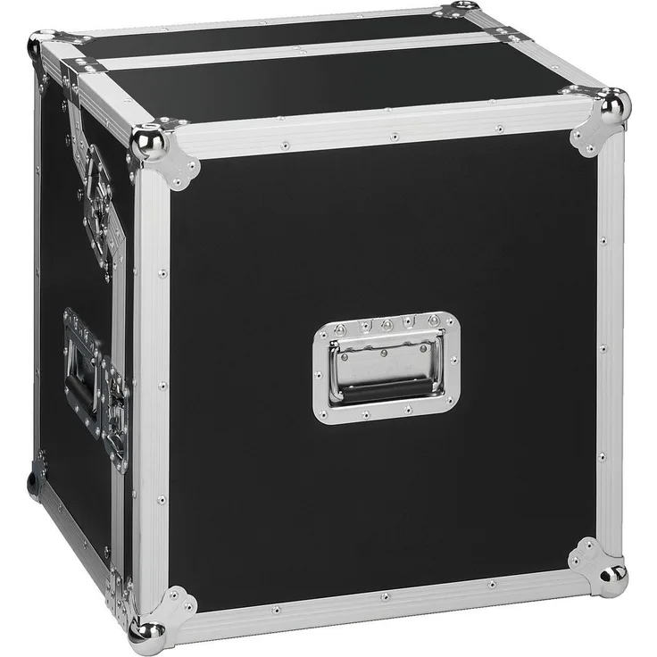 MONACOR MR-246 Professionelles DJ-Flightcase mit geringer Tiefe, für 482-mm-Geräte (19''), schwarz