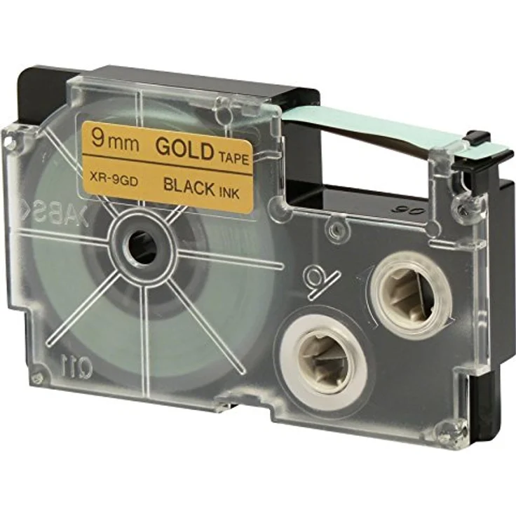 CASIO EZ-Label Printer XR-9GD1 Schriftband selbsthaftend 9 mm x 8,0 m schwarz auf gold