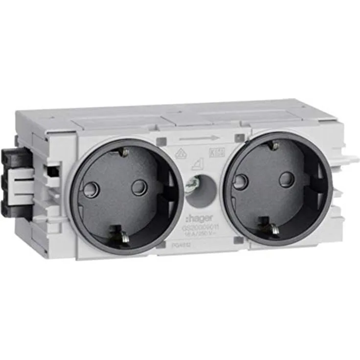 Tehalit Steckdose 2-fach gs C-Profil GS2000 gsw, GS20009011
