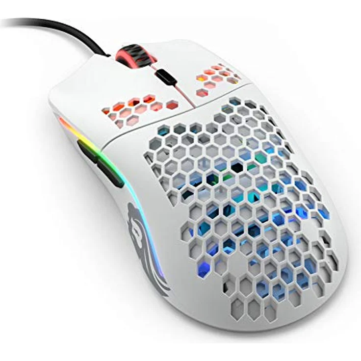 Glorious PC Gaming Race Model O Gaming-Maus mit Kabel, Weiß Matt – Bild 1