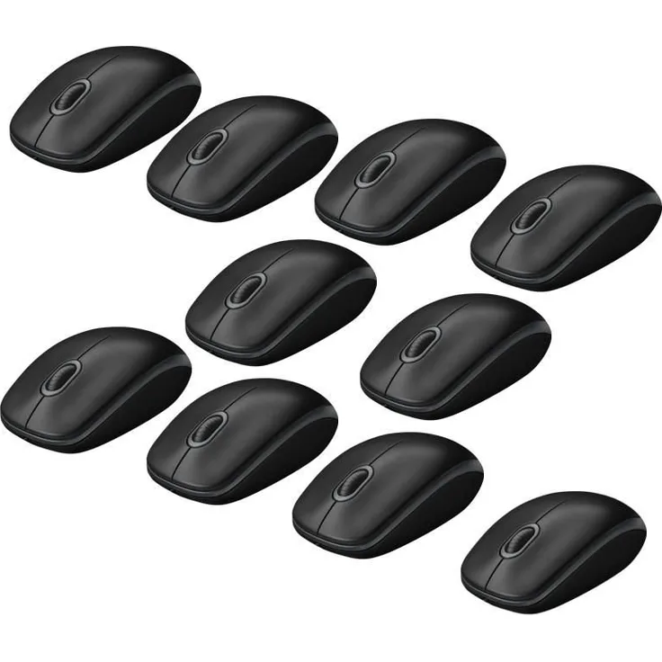 Logitech B100 Optical Maus, schwarz (Kabelgebunden) 10er Pack