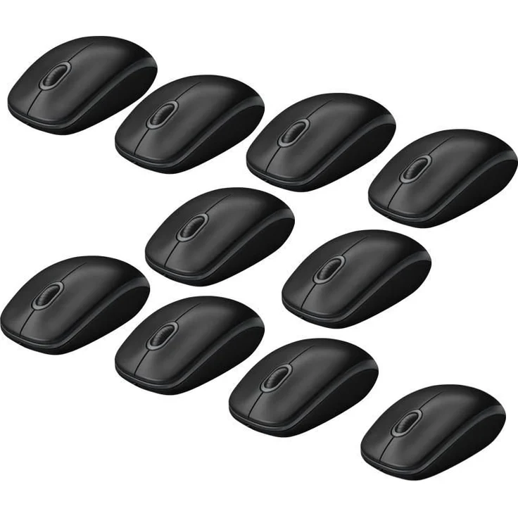 Logitech B100 Optical Maus, schwarz (Kabelgebunden) 10er Pack