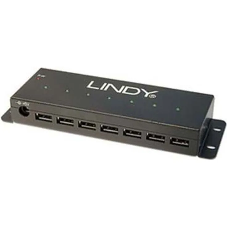 LINDY 42794 - USB Metall Hub - 7 Ports USB 2.0 Hub