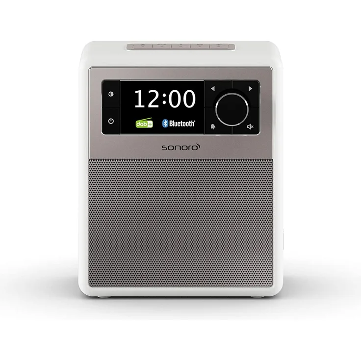 Sonoro EASY Tragbares Radio mit Bluetooth, Beleuchtung, LCD-Display, weiß