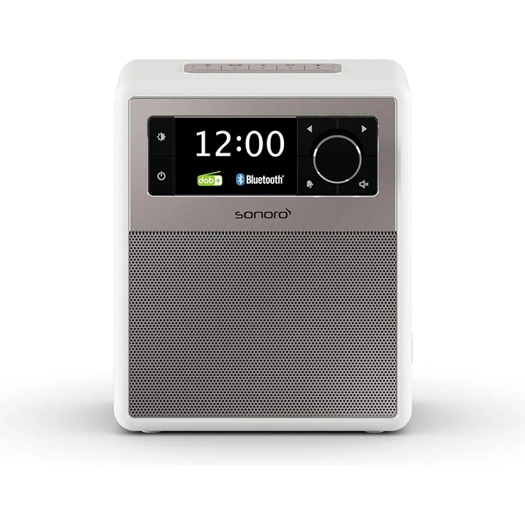 Sonoro EASY Tragbares Radio mit Bluetooth, Beleuchtung, LCD-Display, weiß – Bild 1