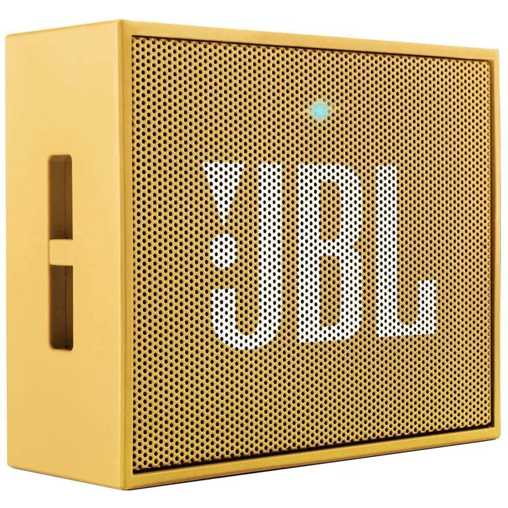 JBL Go Ultra Wireless Bluetooth Lautsprecher (3,5 mm AUX-Eingang, geeignet für Apple iOS und Android Smartphones, Tablets und MP3 geräten) gelb