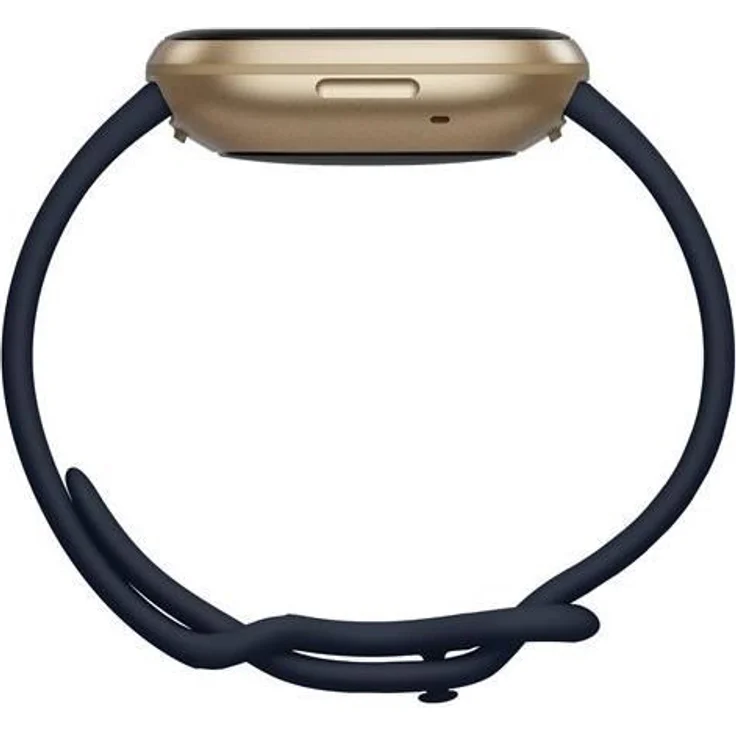 Fitbit Versa 3 Smartwatch GPS, Unisex, S/L, Aluminiumgehäuse, Softgold/Nachtblau – Bild 2