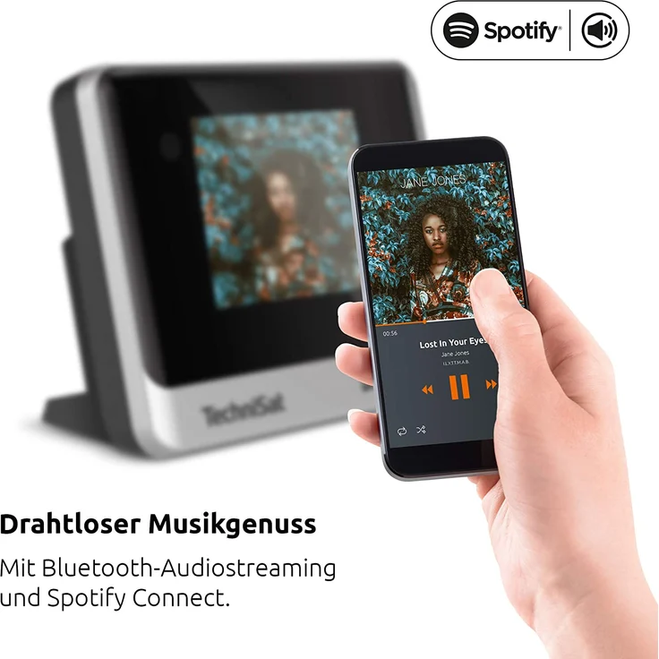 TechniSat DIGITRADIO 10 IR Internetradio mit Bluetooth, TFT-Display, Wecker, schwarz, silber – Bild 5