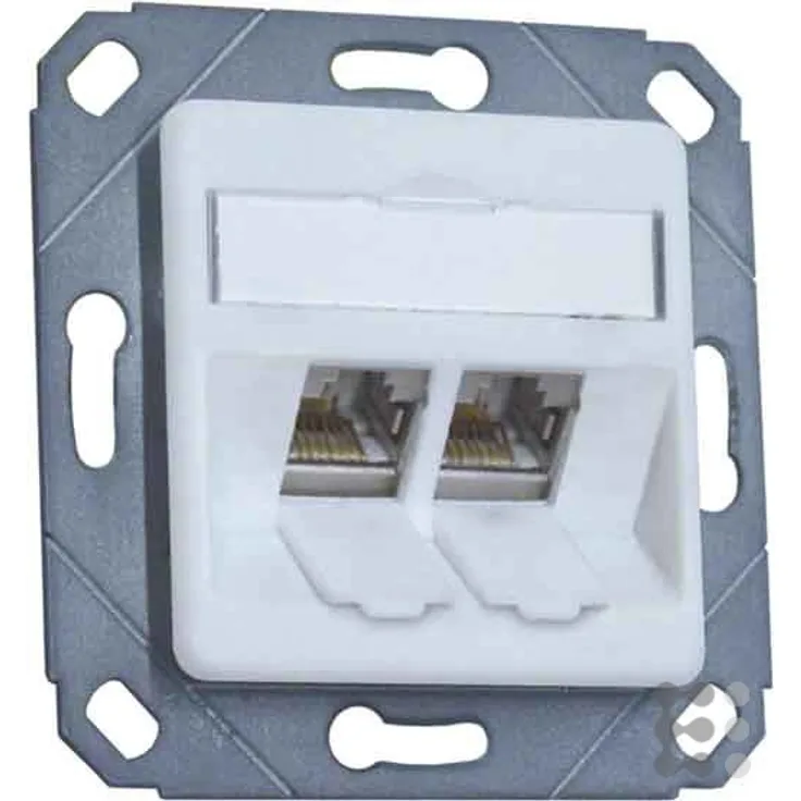 Metz Connect Anschlussdose, Cat.6A TN E-DATmod-2Upk-rws 2xRJ45,Upk,rws E-DATmodul Kommunikationsansc