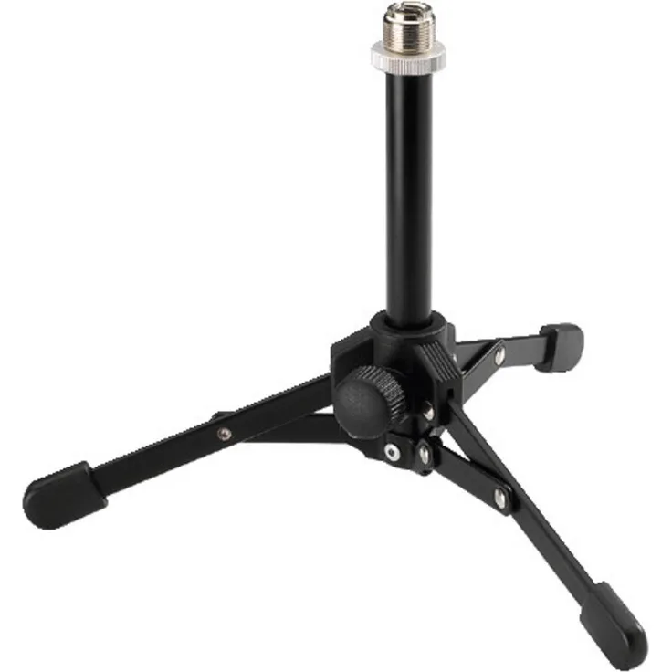 MONACOR MS-12 Mikrofon-Tischstativ, zusammenlegbar, schwarz 