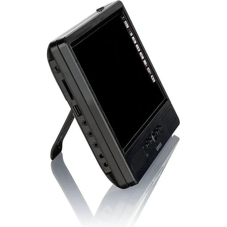 Lenco DVP-939 9-Zoll Tragbares DVD-Player Set unabhängig ansteuerbar USB und SD-MMC Anschluss integrierter Akku Schwarz – Bild 7