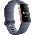 Fitbit Charge 3 Fitness-Tracker Unisex, Einheitsgröße, Aluminiumgehäuse, Roségold/Blaugrau