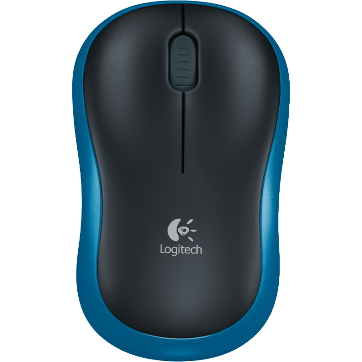 Logitech M185 Kabellose Maus, 2.4 GHz Verbindung via Nano-USB-Empfänger, 1000 DPI Optischer Sensor, 12-Monate Akkulaufzeit, Für Links- und Rechtshänder, PC-Mac, Blau – Bild 1