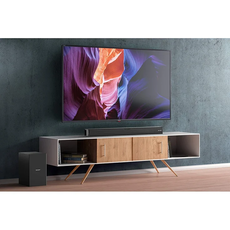 Sharp HT-SBW182 2.1 Soundbar mit Subwoofer, kabellos, geeignet für TV, schwarz – Bild 11
