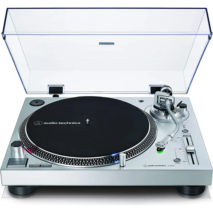 Audio-Technica AT-LP120XUSB direktangetriebener Plattenspieler (Analog und USB) silber