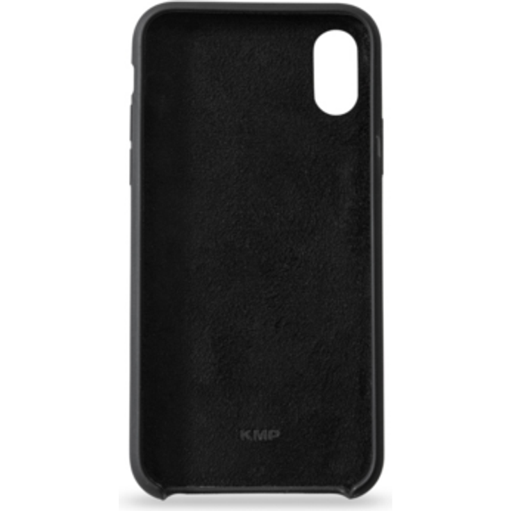 KMP Handyhülle für iPhone X - schwarz - Velvety Premium - Schützhülle - extra stabil & leicht - Silicone Case