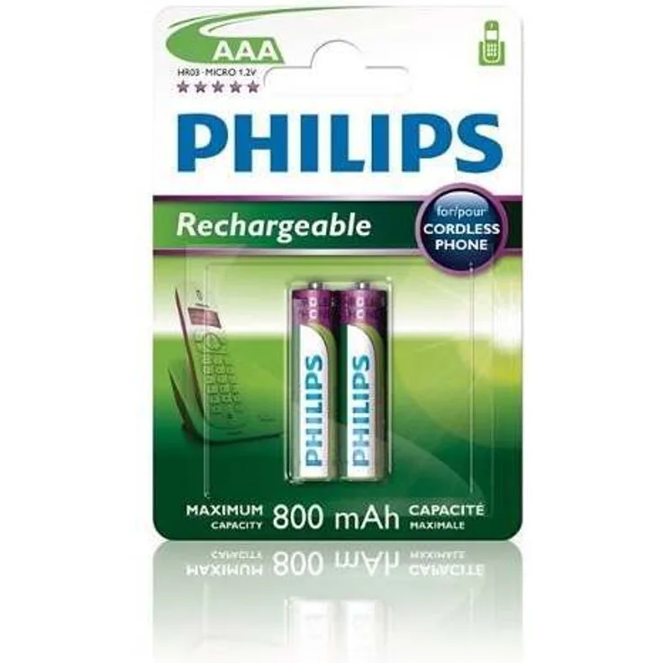 Philips Multi Life NiMH Akku AAA Micro 800 mAh 2er Pack