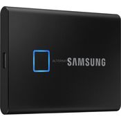 Samsung T7 Touch MU-PC1T0K - Solid-State-Disk - verschlüsselt - 1 TB - extern (tragbar) - USB 3.2 Gen 2 (USB-C Steckverbinder) - 256-Bit-AES - Schwarz (MU-PC1T0K/WW)