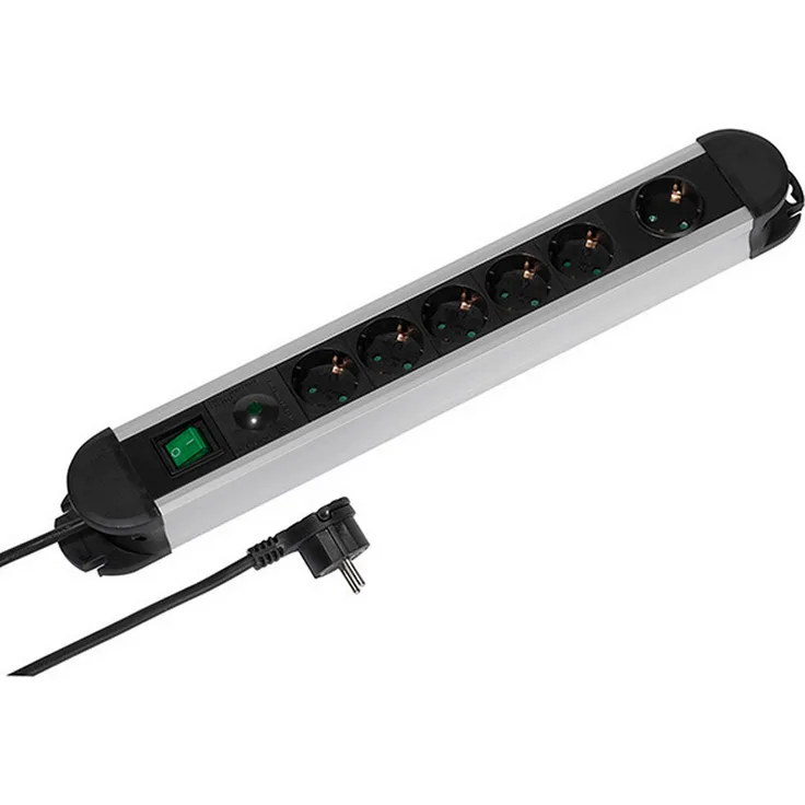 VIVANCO 6-fach Steckdosenleiste VIVANCO 37660 EPLS 5_1ALU2M Überspannungsschutz,schaltbar #4008928376609
