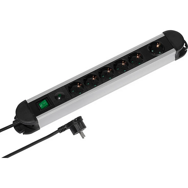 VIVANCO 6-fach Steckdosenleiste VIVANCO 37660 EPLS 5_1ALU2M Überspannungsschutz,schaltbar #4008928376609