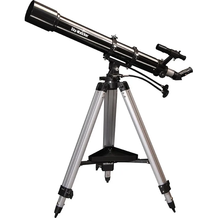 Skywatcher Evostar-90 (AZ-3) (90mm (3,5 Zoll), f/900) Refraktor Teleskop silber