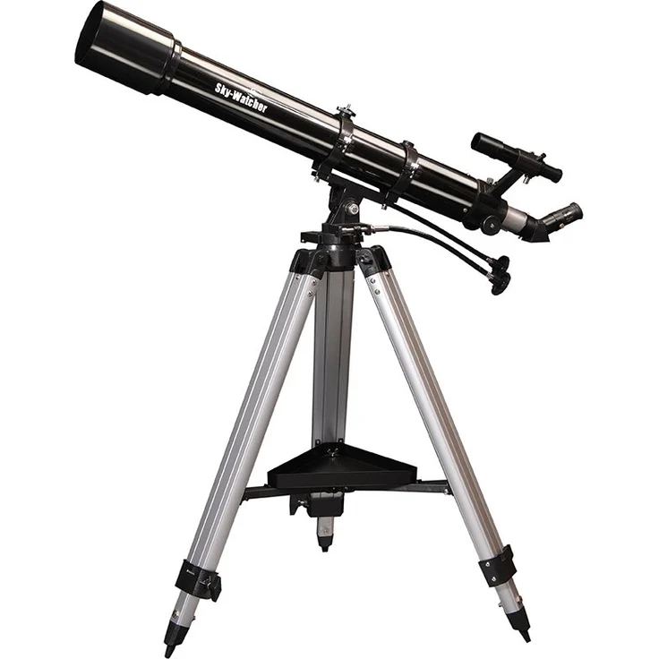 Skywatcher Evostar-90 (AZ-3) (90mm (3,5 Zoll), f/900) Refraktor Teleskop silber