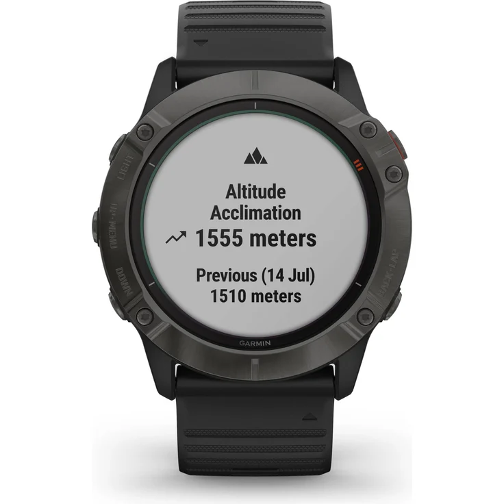 Garmin fēnix 6X Pro Solar Titanium Smartwatch GPS, 51mm, Silikonarmband, Schiefergrau/Schwarz – Bild 6