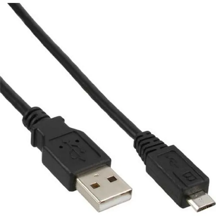 INLINE - USB-Kabel - USB Typ A, 4-polig (M) - 5-polig Micro-USB Typ B (M) - 5,0m (USB / USB2.0) - Schwarz (31750)