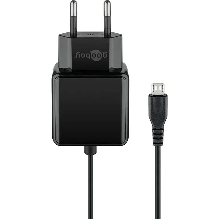 goobay Micro USB Ladegerät 3,0 A, schwarz