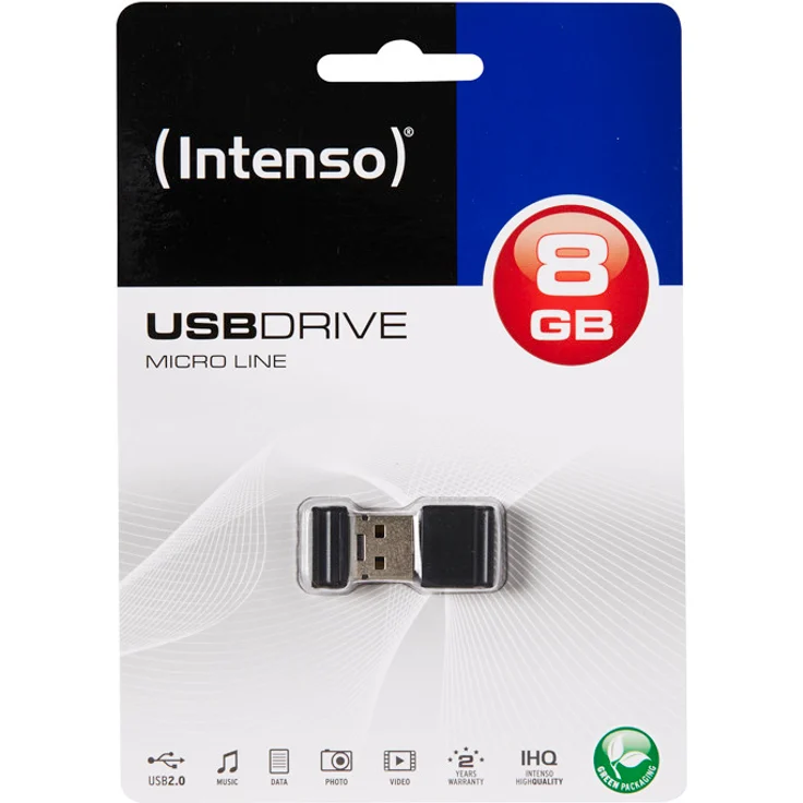 Intenso Micro Line 8 GB USB-Stick USB 2.0 schwarz – Bild 2