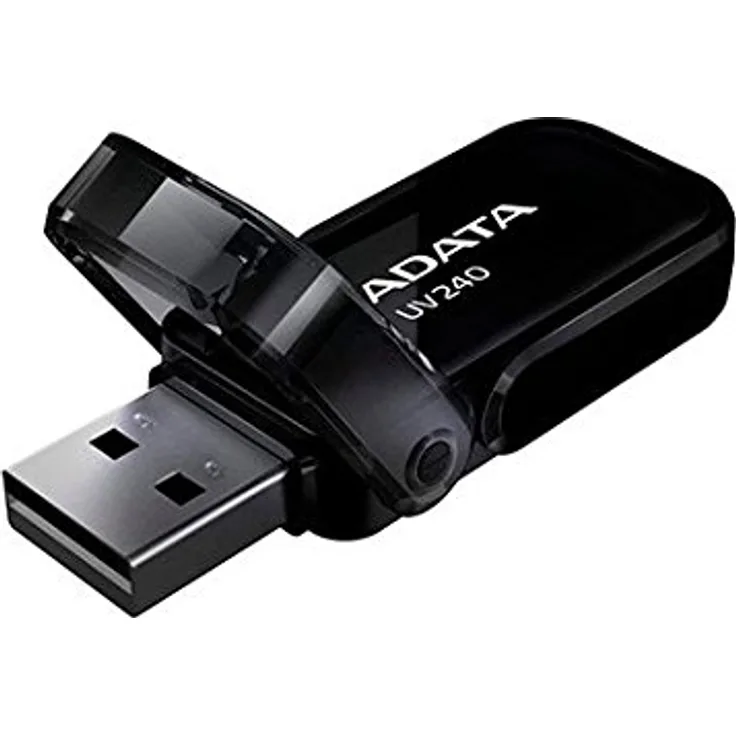 ADATA UV240 USB-Stick 32 GB USB Typ-A 2.0 Schwarz - USB-Sticks (32 GB, USB Typ-A, 2.0, Kappe, 7 g, Schwarz)