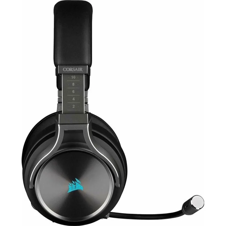 Corsair Virtuoso RGB Wireless SE High-Fidelity Gaming Headset (Slipstream Technologie, 7.1 Surround Sound, iCUE RGB, für PC, Xbox One, PS4, Switch und Mobilgeräte) Gunmetal – Bild 3