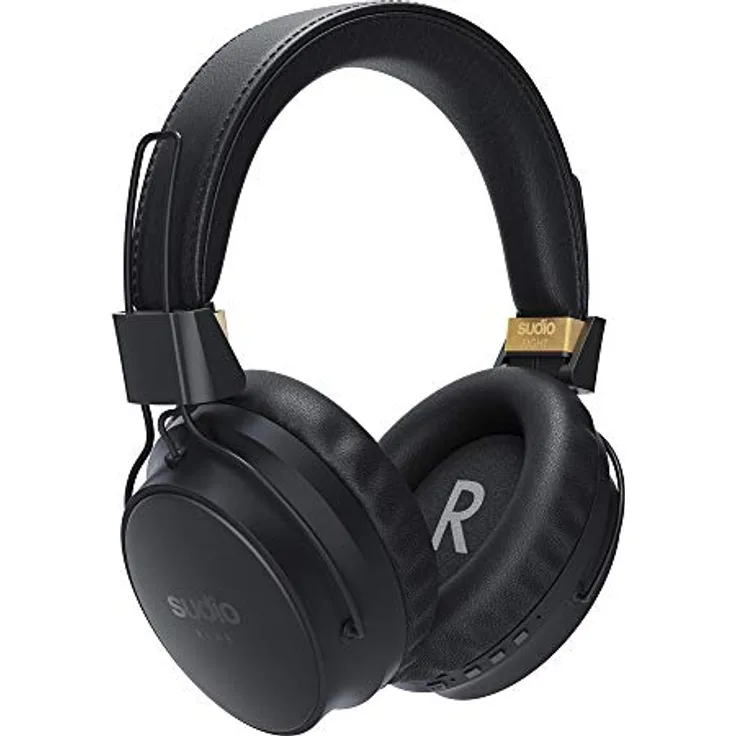 Sudio KLRBLK Klar Wireless Active Noise Cancelling ANC Over-Ear-Kopfhörer, Schwarz