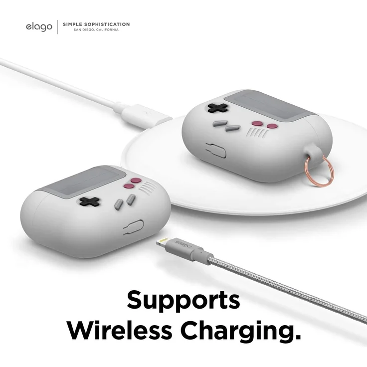 elago AW5 Hülle Silikon Case Kompatibel mit Apple AirPods Pro Hülle Ladecase grau - Preisvergleich – Bild 3