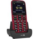 Primo 366 by Doro Großtastenhandy mit Tischladestation rot