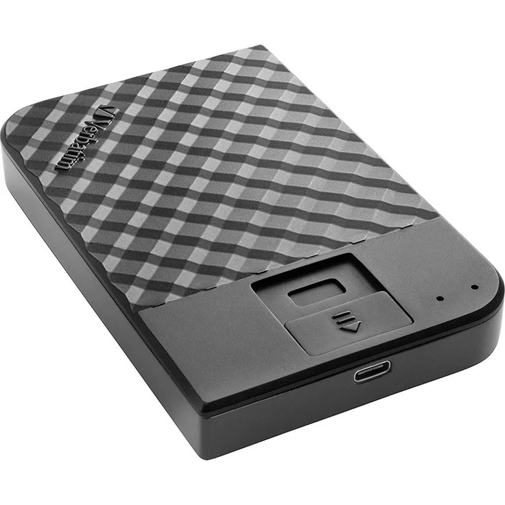 Verbatim Fingerprint Secure - Festplatte - verschlüsselt - 1 TB - extern (tragbar) - USB 3.1 Gen 1 (USB-C Steckverbinder) - 256-Bit-AES (53650) – Bild 1