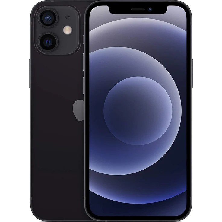 Apple iPhone 12 mini 5G Smartphone 13,72cm (5,4 Zoll) OLED-Display, 64GB interner Speicher, Dual-SIM, iOS, Black – Bild 1