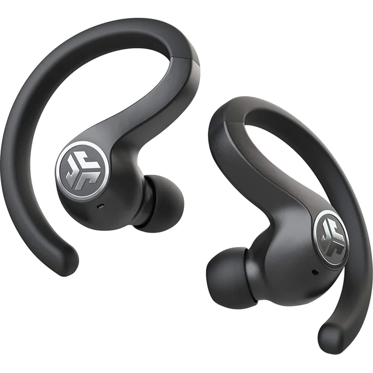 JLab JBuds Air Sport True Wireless In-Ear Kopfhörer, mit Bluetooth, Mikrofon, geeignet für Sport, schwarz – Bild 1