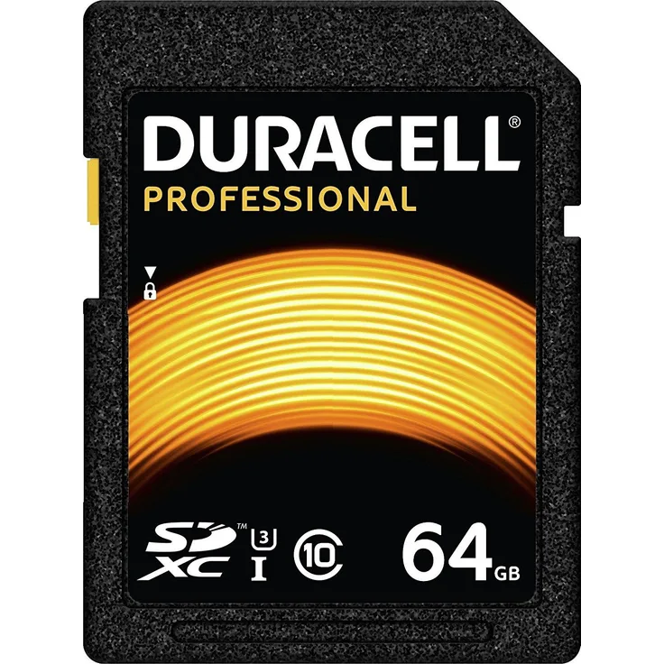 Duracell Professional 64GB SDHC Class 10 Speicherkarte UHS-1 (U3), bis zu 95 MB-Sek
