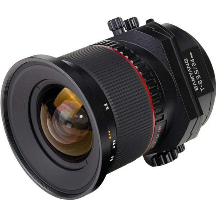 Samyang 24-3,5 Objektiv DSLR T-S Canon EF manueller Fokus Tilt and Shift Fotoobjektiv Weitwinkelobjektiv schwarz – Bild 1