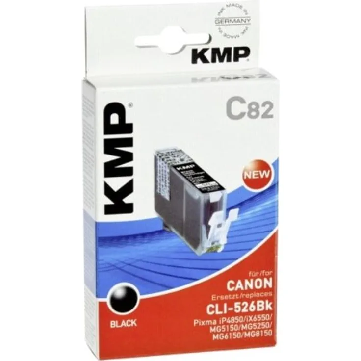 KMP C82 Tintenpatronen ersetzt Druckerpatrone für Canon CLI-526BK, schwarz, 9 ml