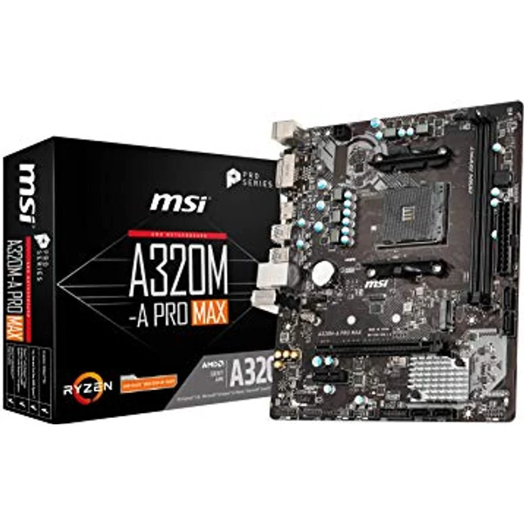 MSI A320M-A PRO MAX - mini ATX, AMD A320, Sockel AM4, Dual-channel DDR4-SDRAM (A320M-A PRO MAX) – Bild 1