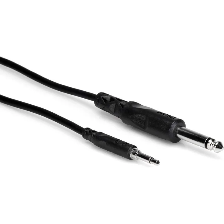 HosaTech CMP-310 Mono Verbindungskabel, 3.5mm TS auf 1-4 inch TS, 10ft