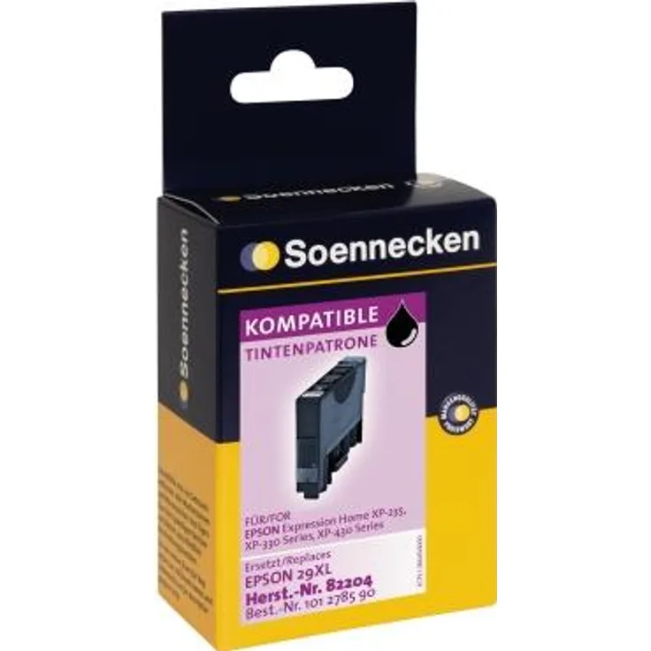 Soennecken Tintenpatrone 82204 wie Epson C13T29914012 29XL schwarz (82204)