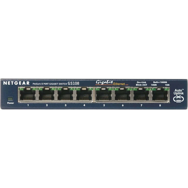 NETGEAR GS108GE 8 Port Gigabit Ethernet LAN Switch (Netzwerk Switch, Plug-and-Play LAN Verteiler, Hub energieffizient, LAN Splitter lüfterlos, robustes Metallgehäuse, ProSAFE Lifetime-) – Bild 2