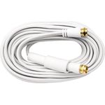Axing SFK 999-02 Sat-Flachkabel Koax Flachbandkabel, 10 m weiß